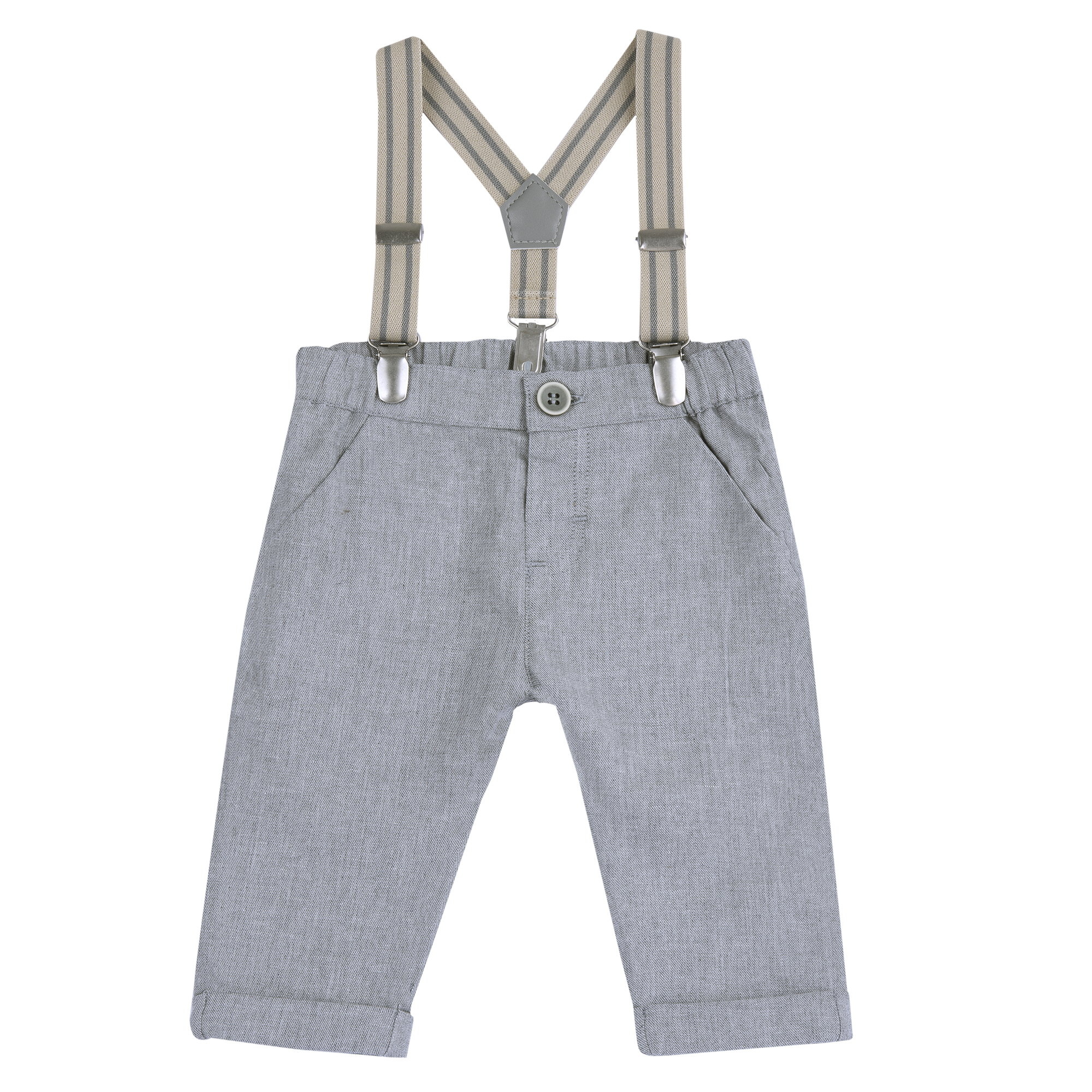 Chicco Pantaloni lunghi con bretelle bimbo lavabili