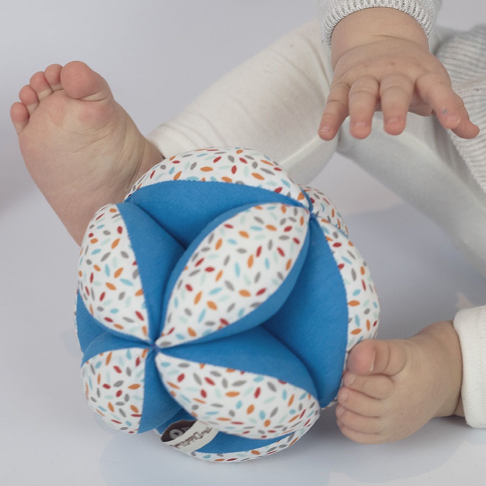 The Dida palla Montessori cotone con sonaglio lavabile