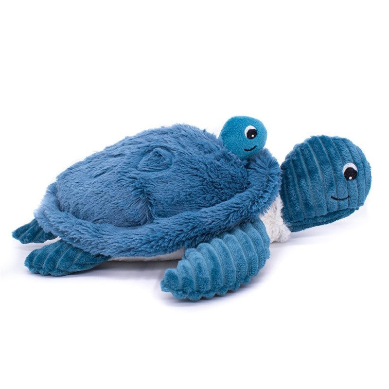 Les Deglingos Ptipotos Sauvenou Peluche Tartaruga Blu 29 cm