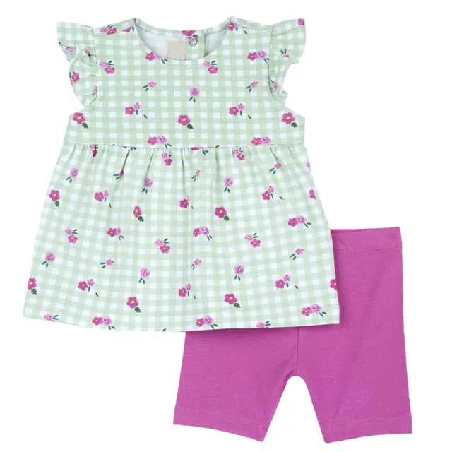 Chicco completo bambina maglietta + pantaloncini lavabile
