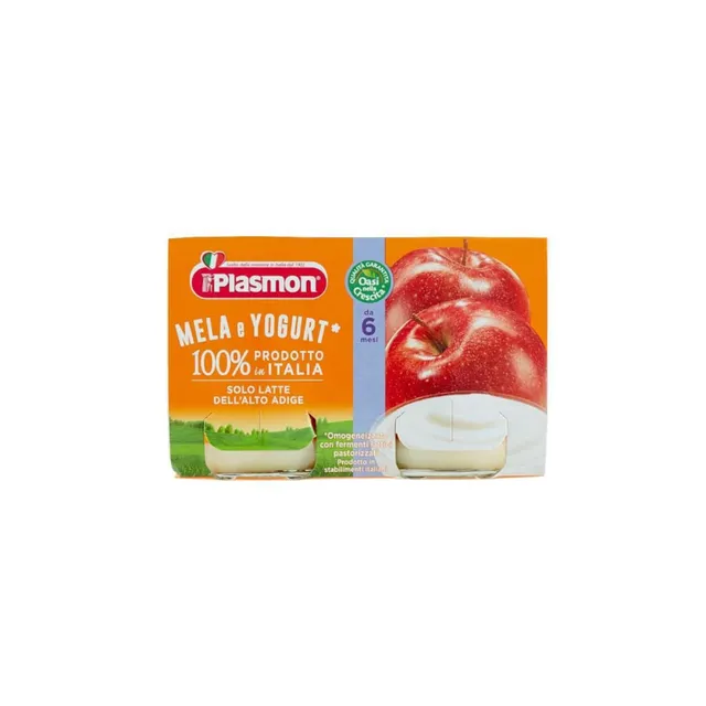 Plasmon omogeneizzato yogurt mela 2x120g merenda