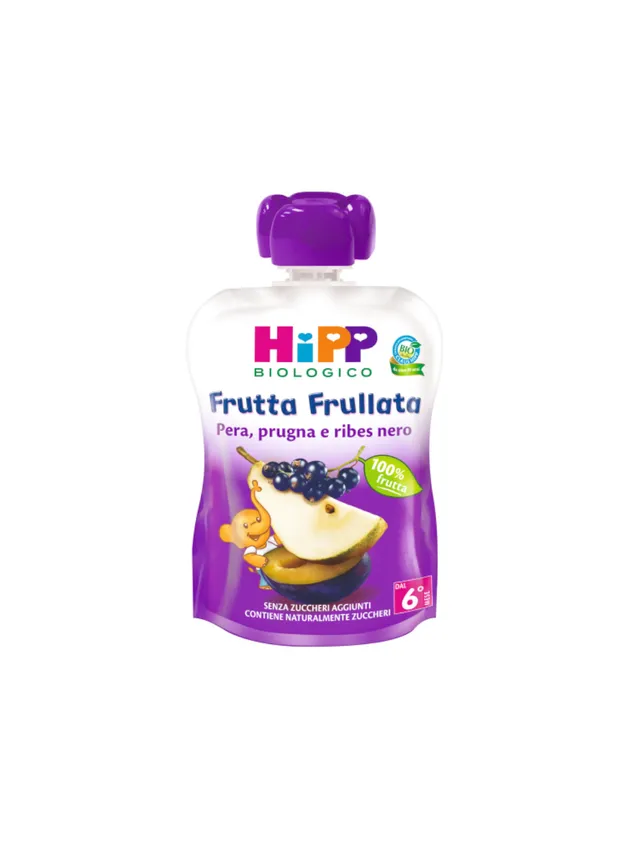 HiPP frutta frullata pera prugna ribes 90 g bio