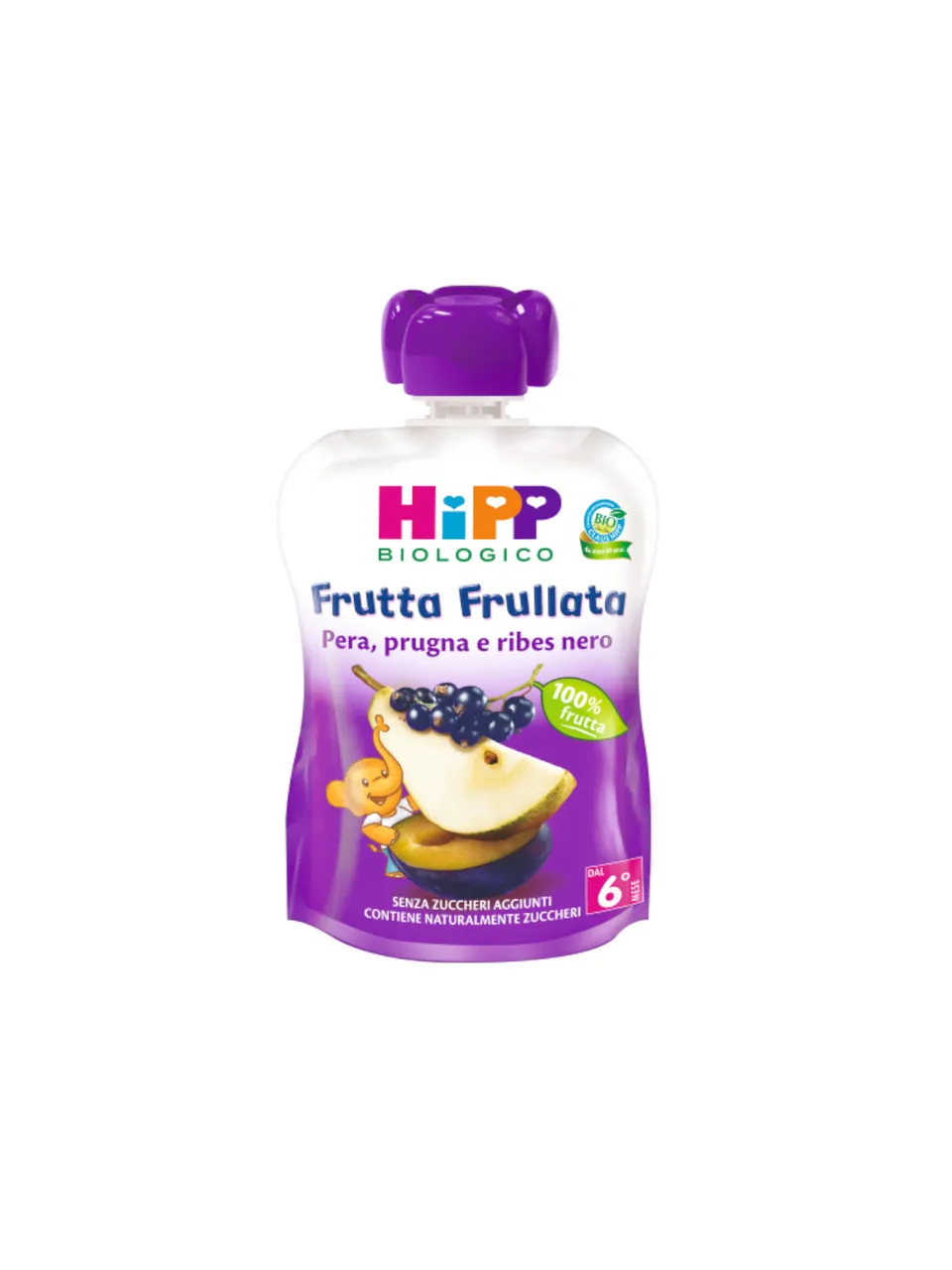 HiPP frutta frullata pera prugna ribes 90 g bio