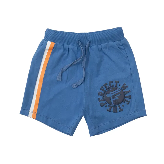 Bermuda bimbo jersey azzurro squalo cotone con tasca