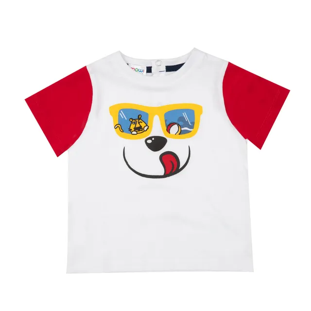 Toys Center Baby t-shirt bimba bianca cane jersey