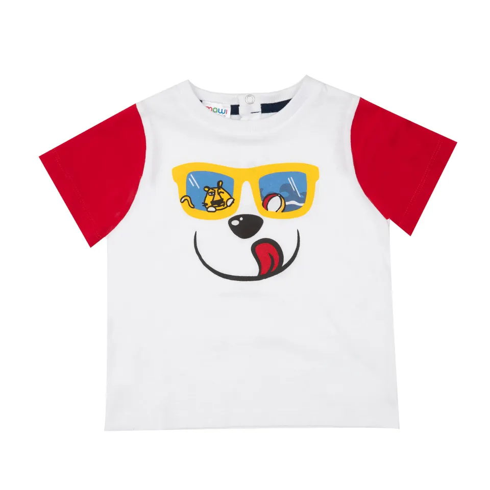 Toys Center Baby t-shirt bimba bianca cane jersey