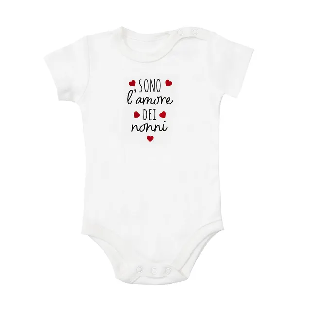 Body Mezza Manica Interlock Bianco Unisex Cotone Neonato