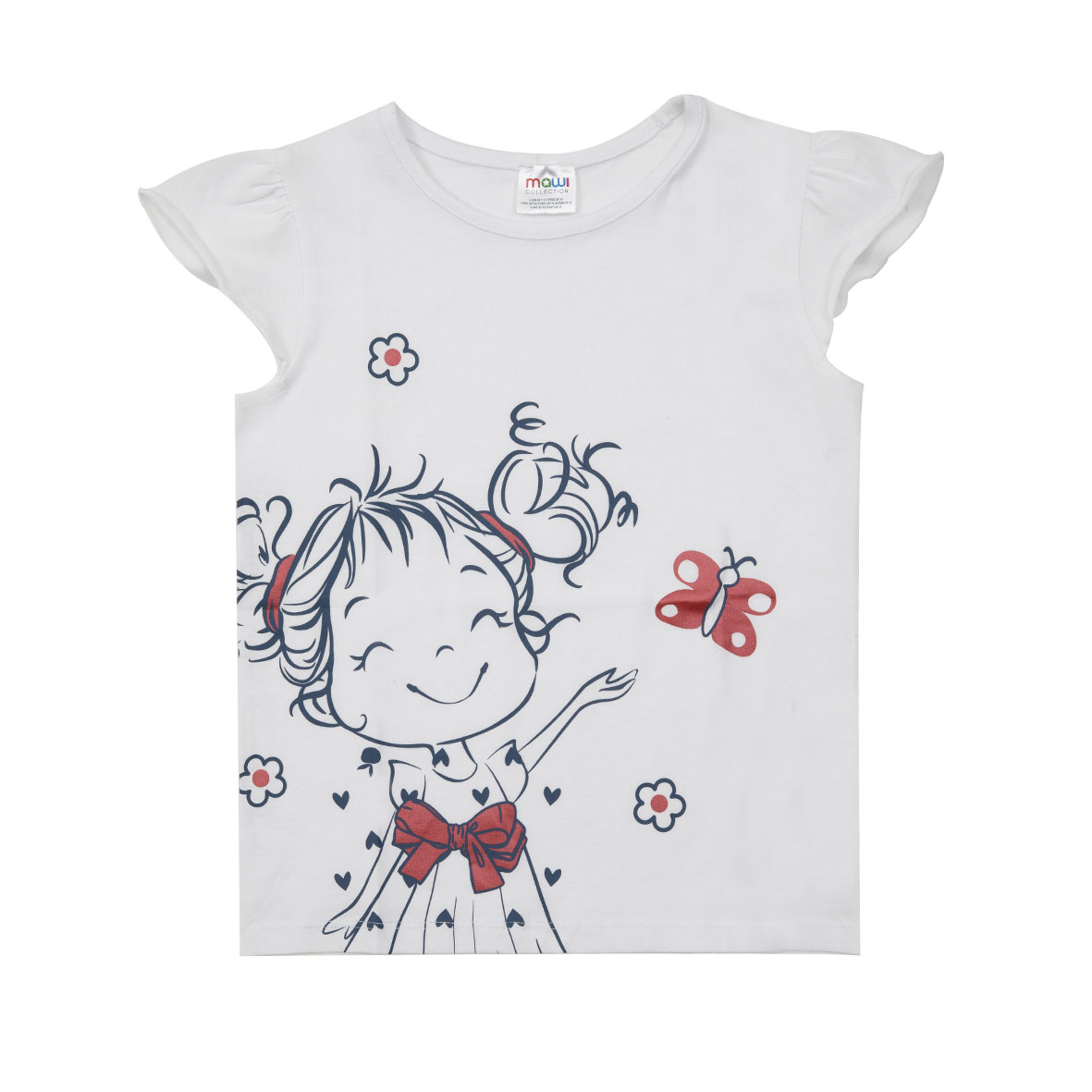 Toys Center Baby maglietta bimba bianca con frill