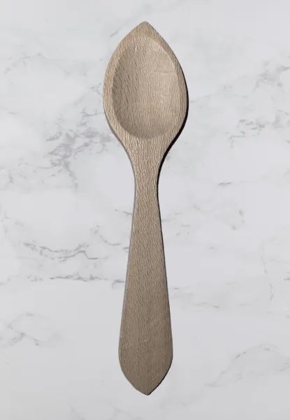 Cucchiaio legno naturale 150 mm cestino tesori