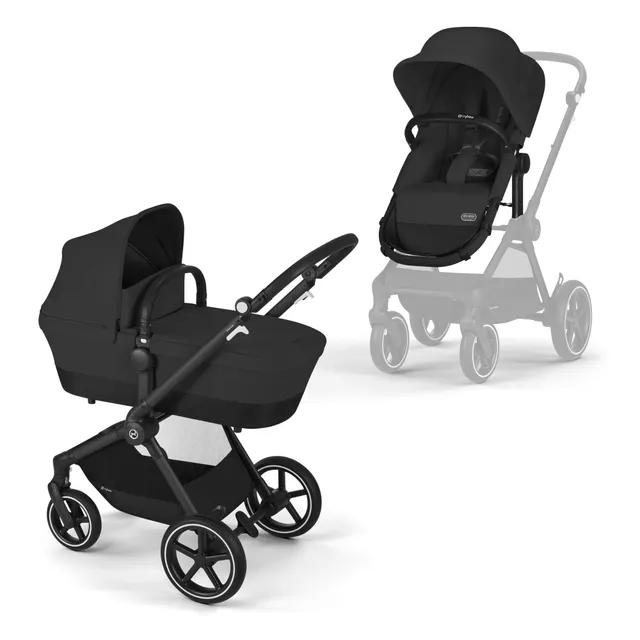Cybex Eos Lux Passeggino 2 in 1 Moon Black All-Terrain