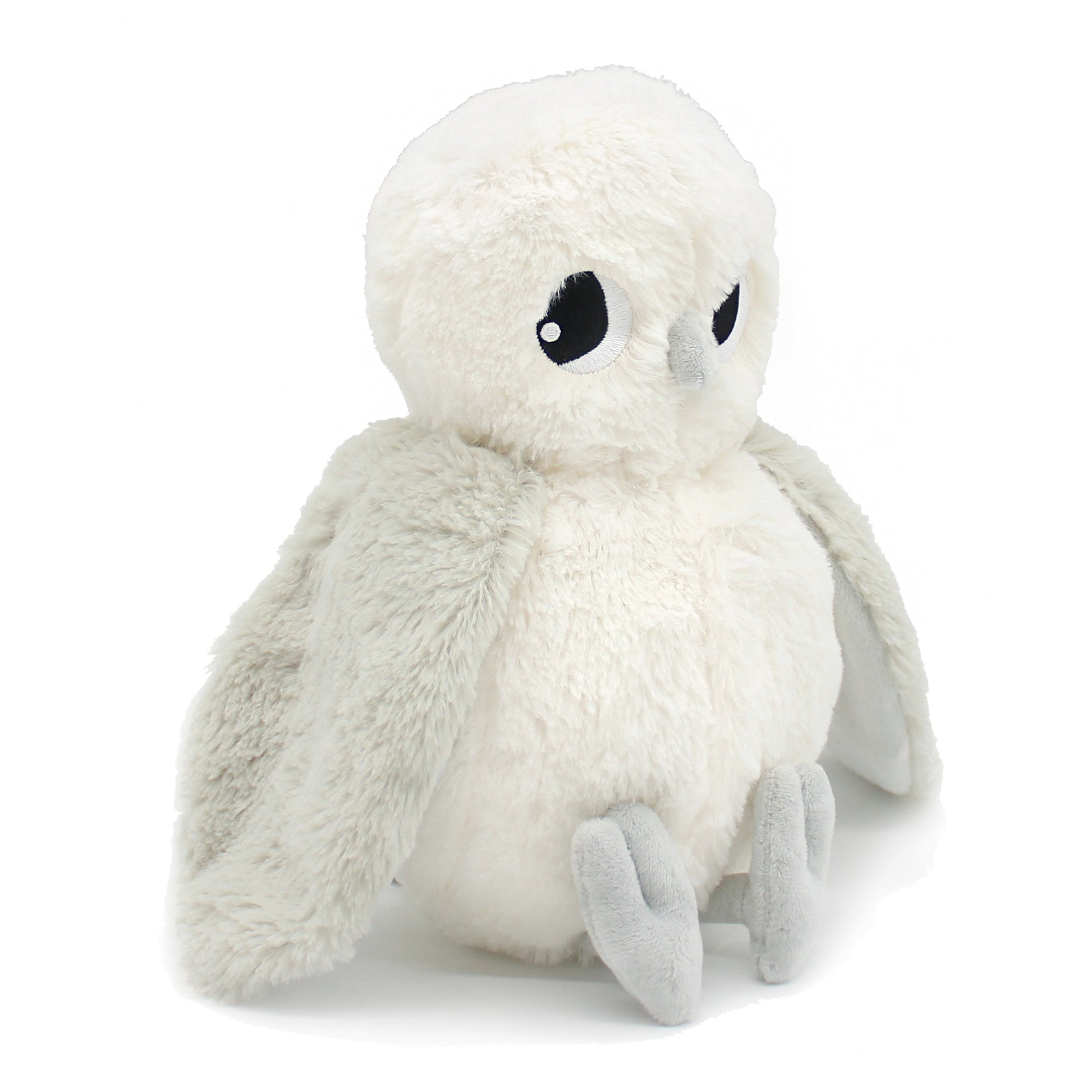 Les Deglingos Ptipotos Coucou peluche gufo polare mamma bebè bianco