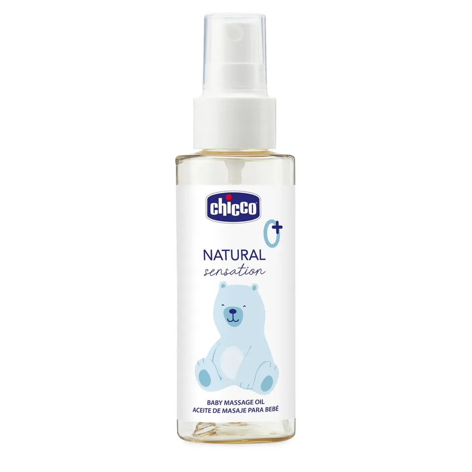 Chicco Natural Sensation olio massaggio neonato 100ml mandorle