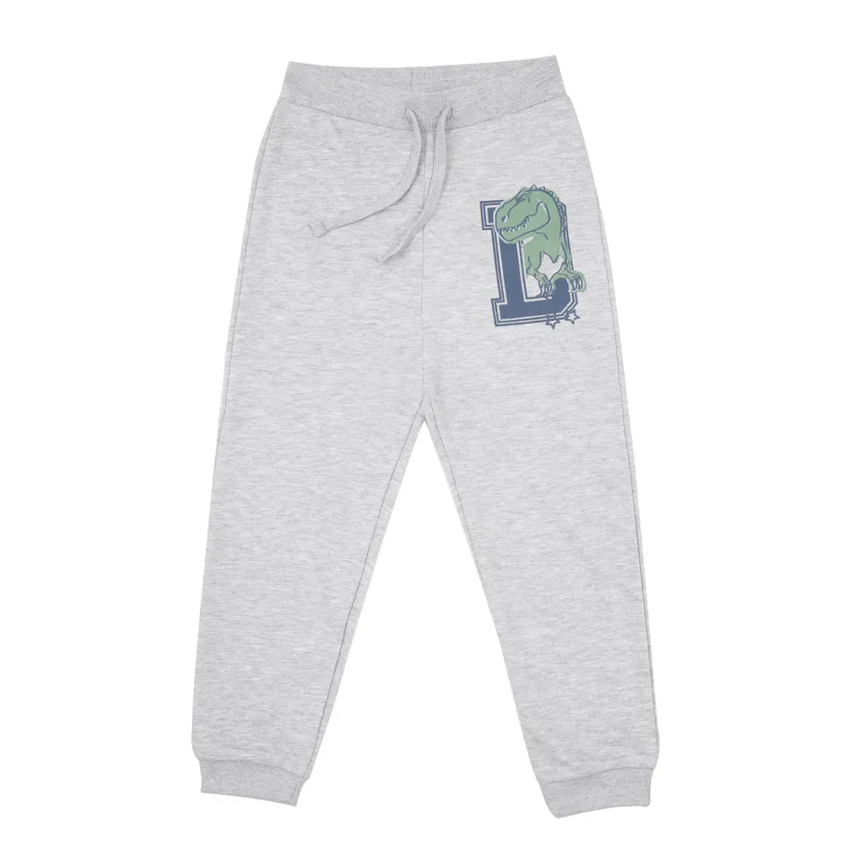 Dino pantalone felpato bimbo grigio tasca