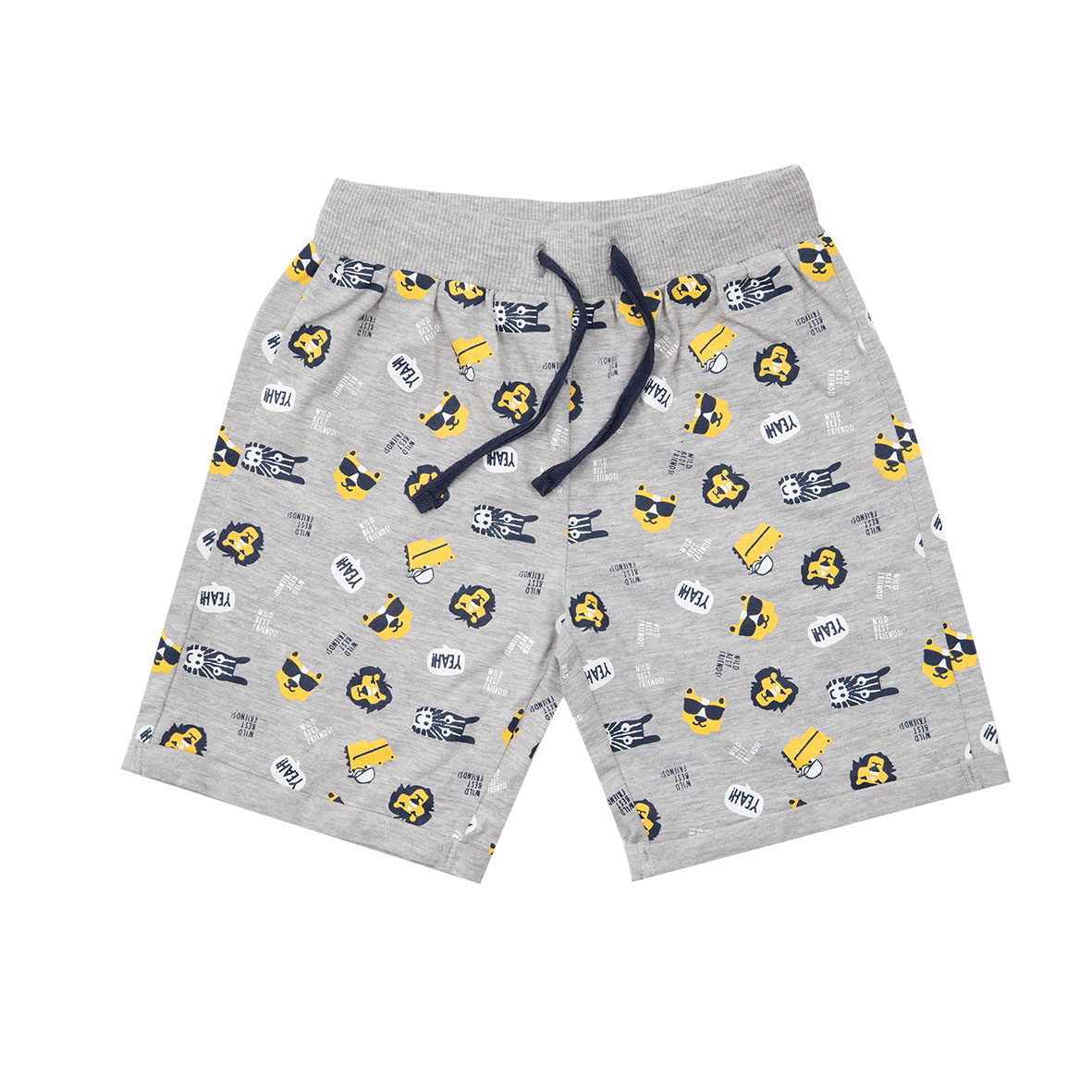 Toys Center Baby short bimbo grigio chiaro animaletti jersey