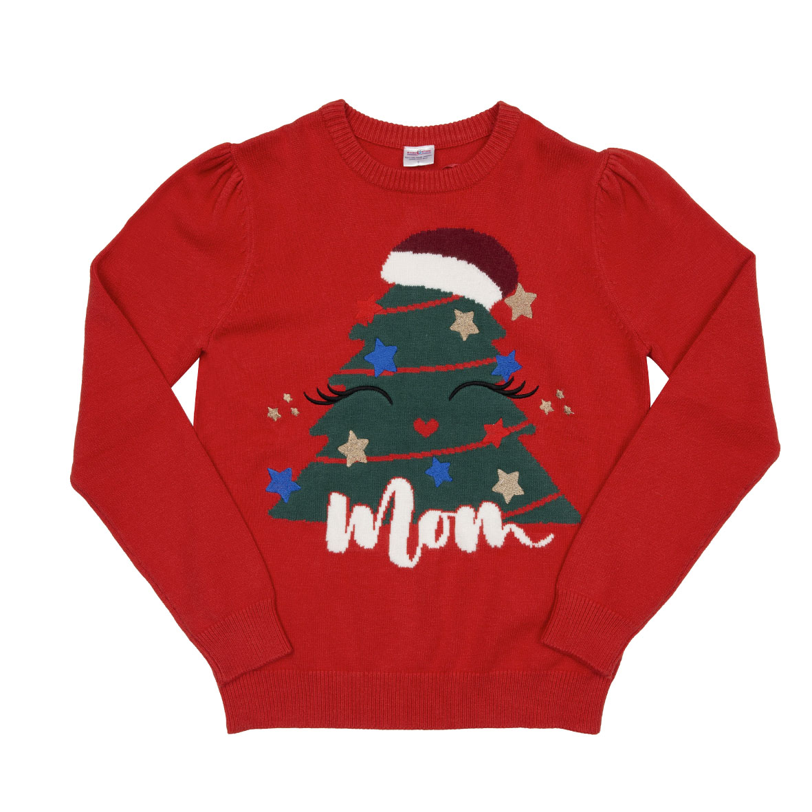 Mawi Family Xmas Mom maglia tricot rossa albero lurex