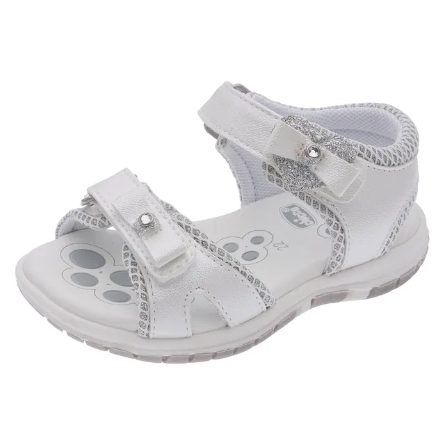 Chicco sandali bimba bianchi fiocco glitter con strappo