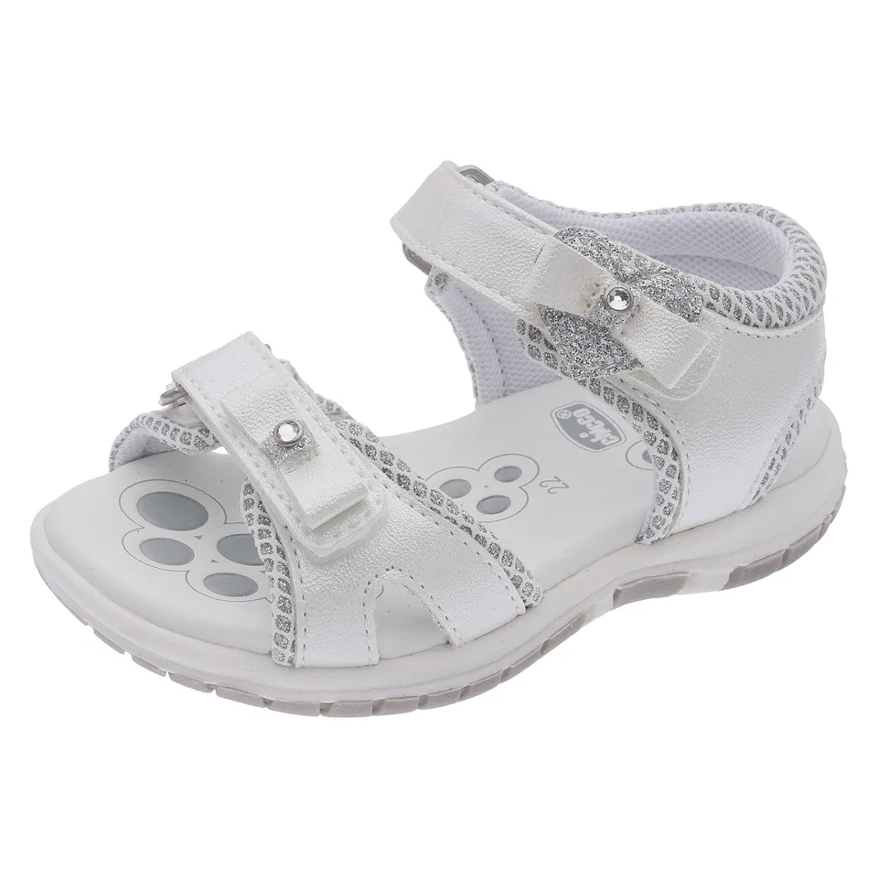 Chicco sandali bimba bianchi fiocco glitter con strappo