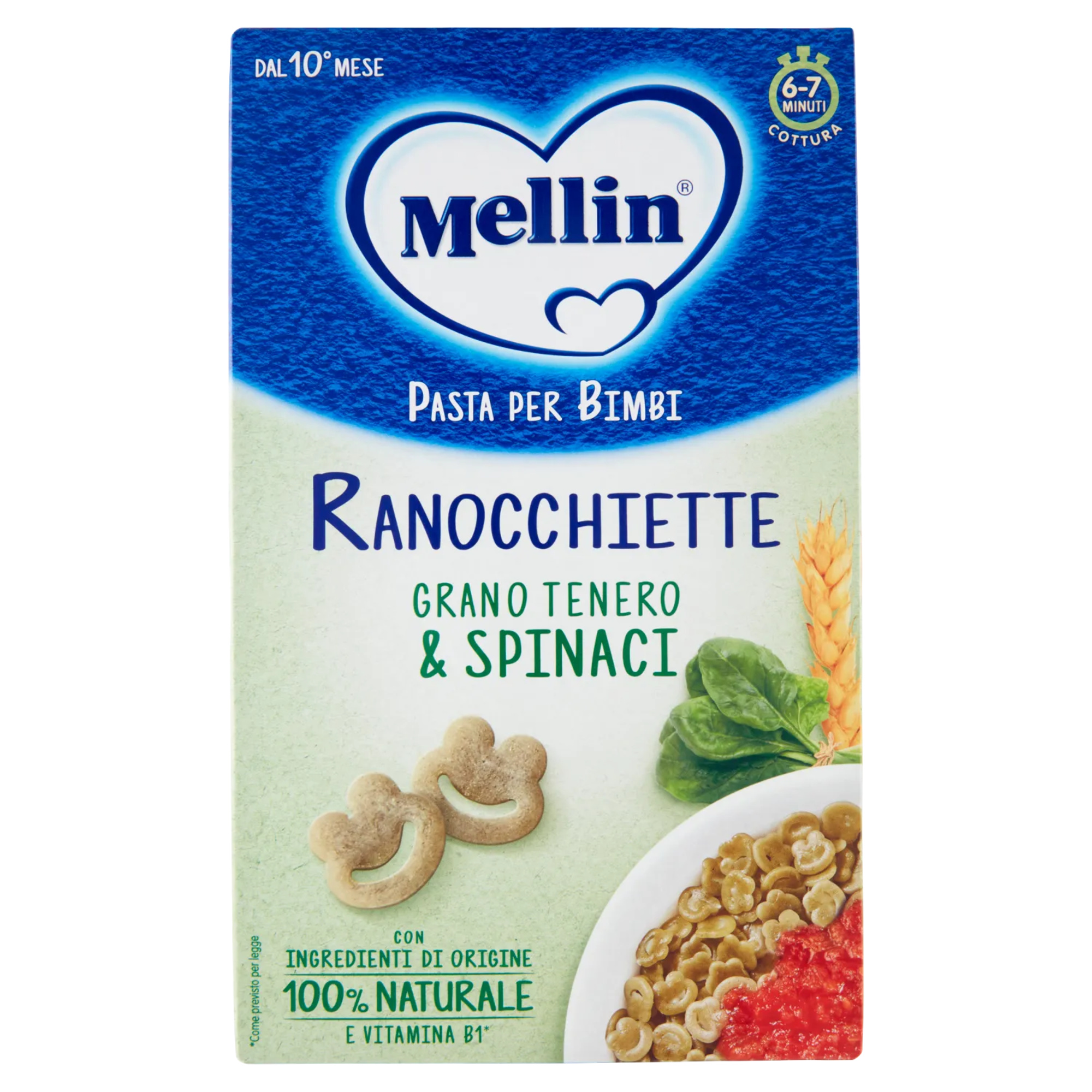 Mellin Ranocchiette Pasta Bimbi Spinaci 280 g