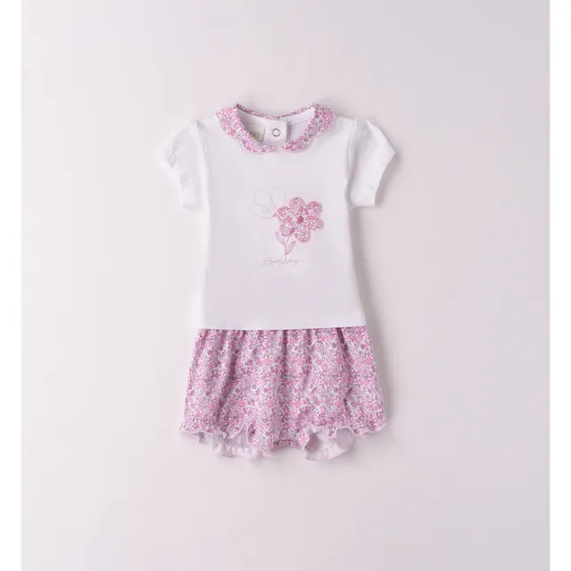 iDO Completo Neonata Maglietta Culotte Jersey Cotone 1-24 Mesi