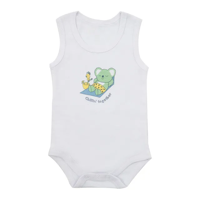 Toys Center Baby Body Koala Bianco a Canotta con Stampa