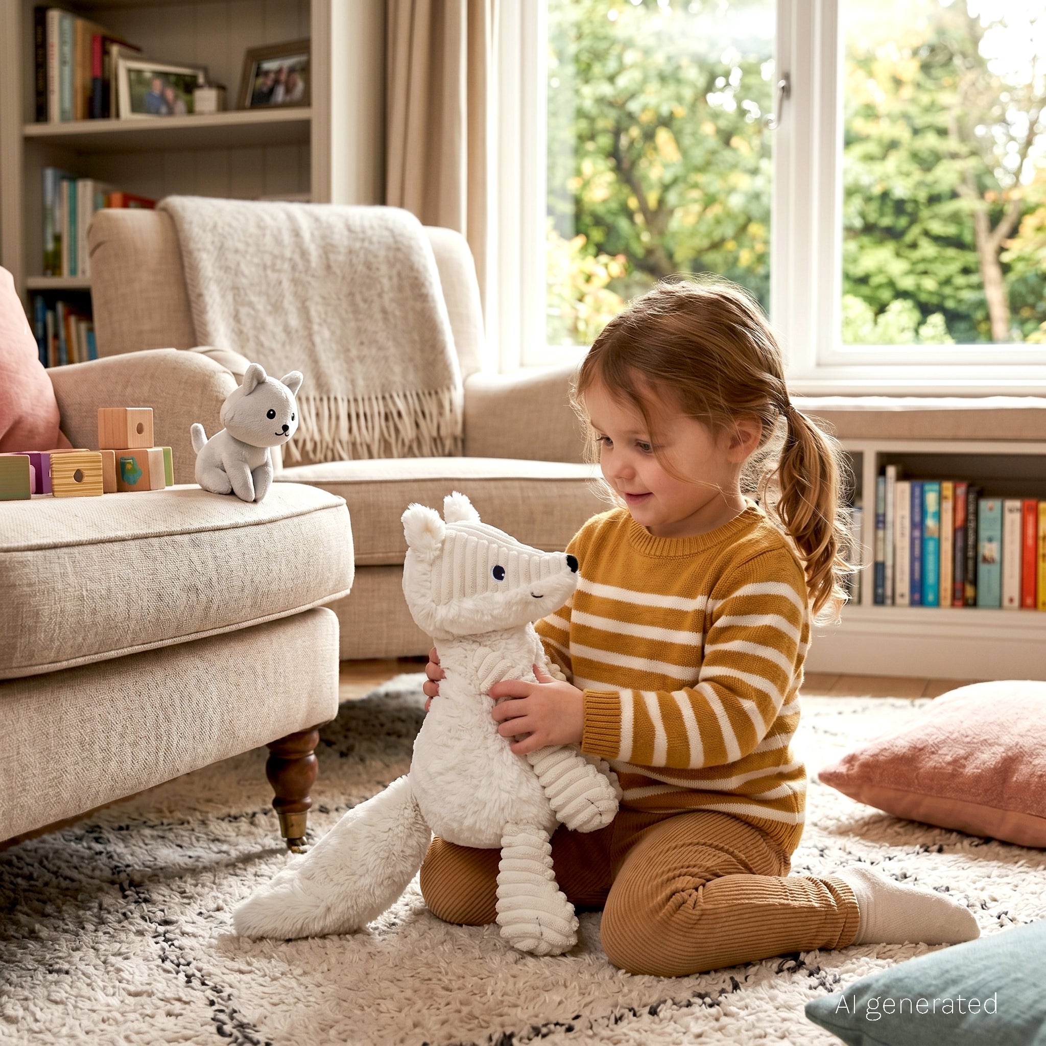 Les Deglingos Ptipotos Frimou peluche volpe artica mamma bebè