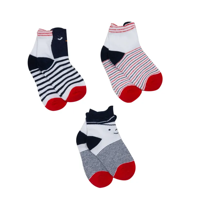 Mawi Pirati calzine corte cotone x3 multicolor