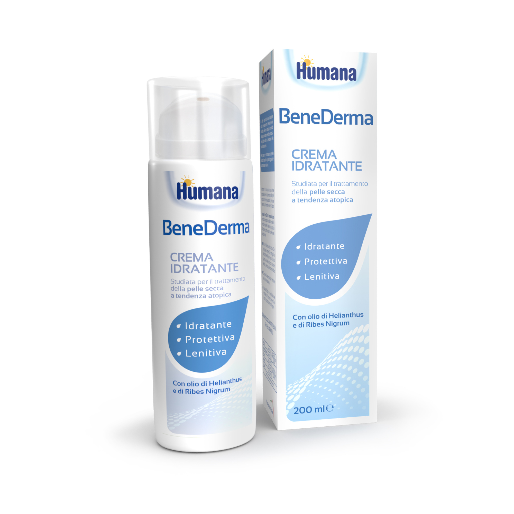 Humana BeneDerma crema idratante 200ml pelli secche