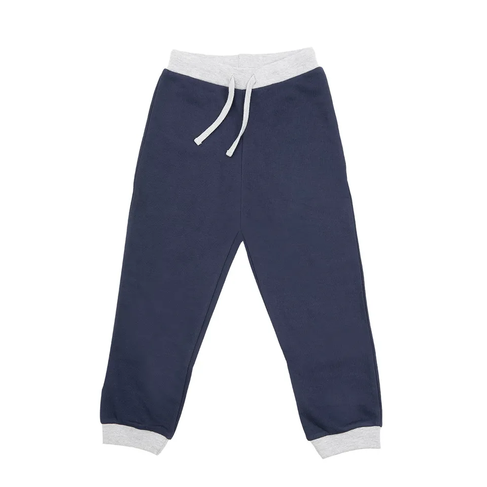 Pantalone tuta bimbo blu french terry elastico vita