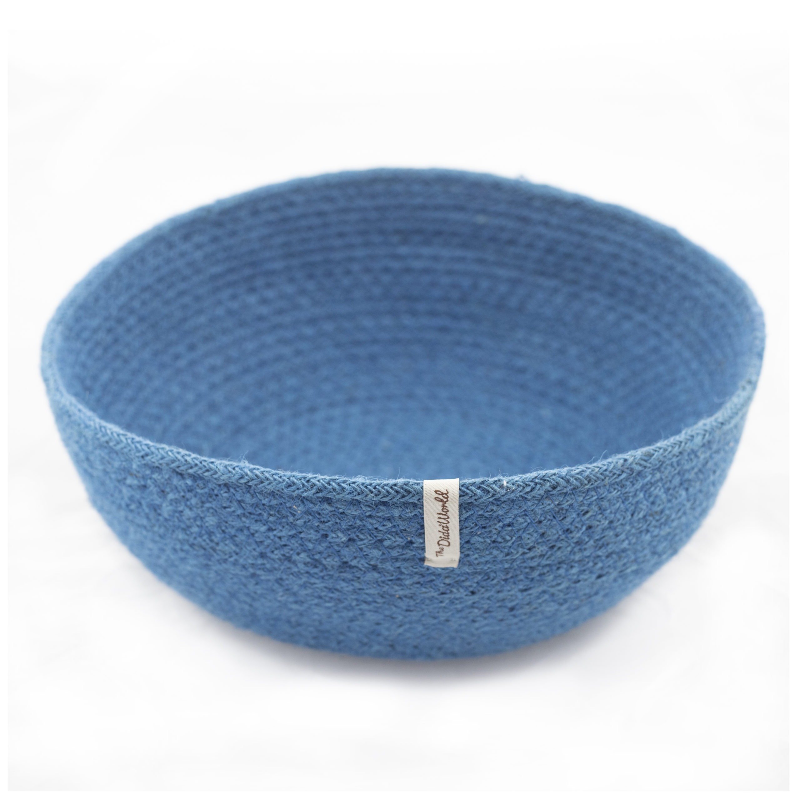 The Dida cestino in iuta blu artigianale equo solidale