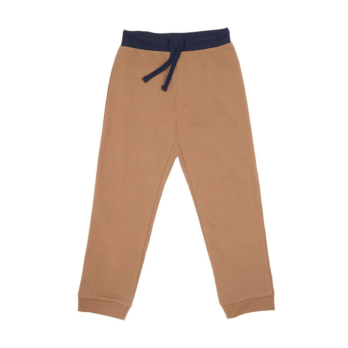 Pantalone bimbo french terry marrone morbido elastico