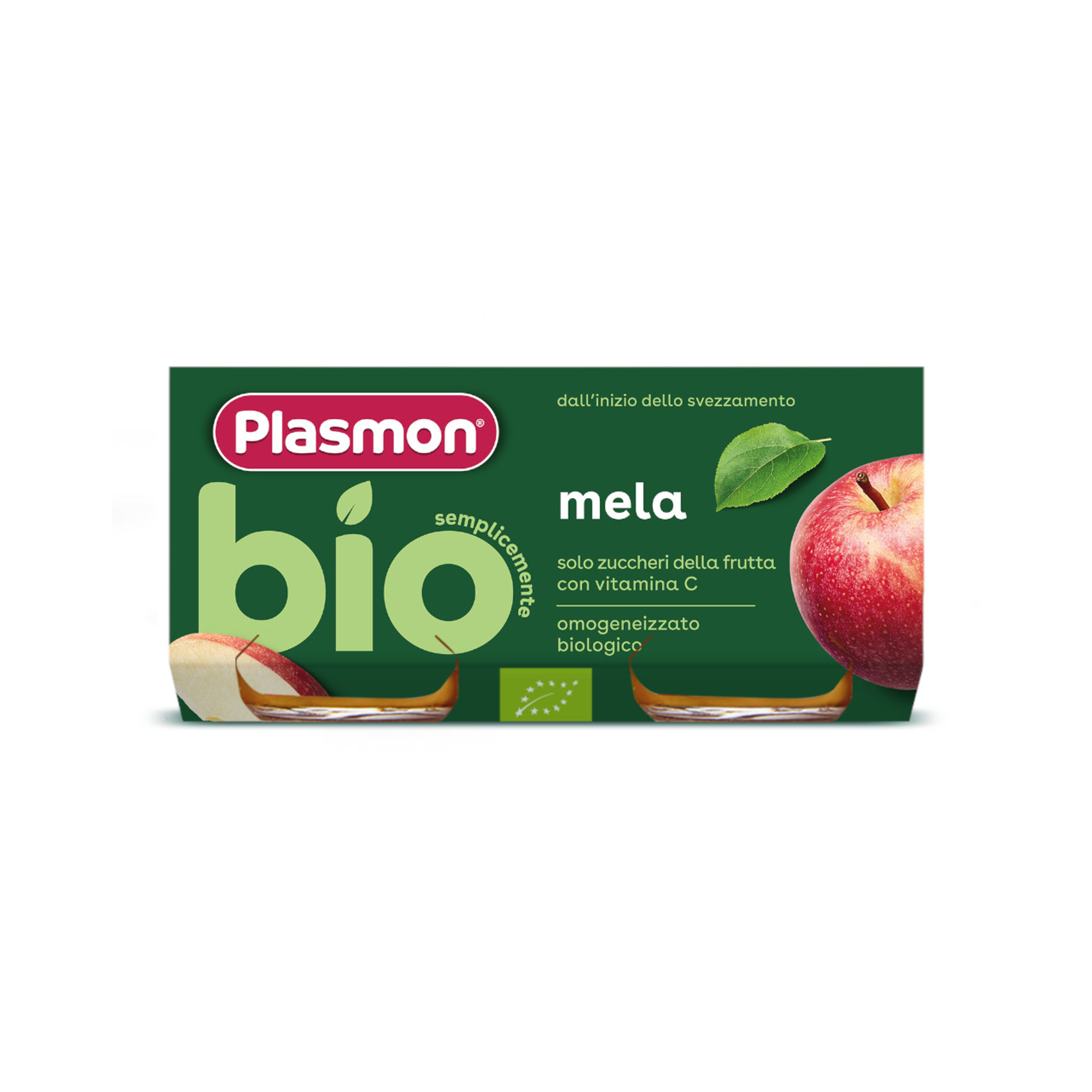 Plasmon omogeneizzato mela bio 2x80g vitamina C