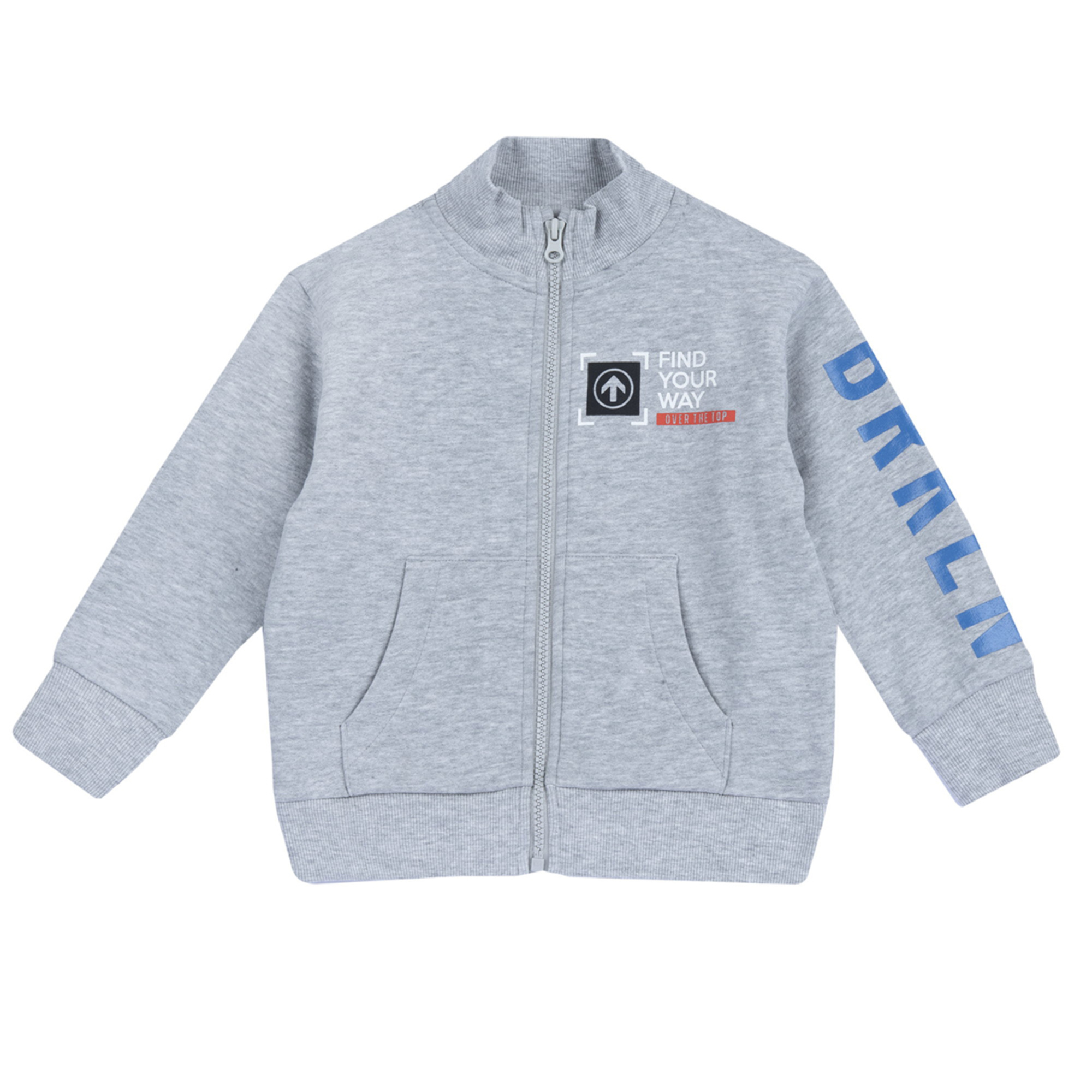 Chicco Felpa bambino zip senza cappuccio felpata