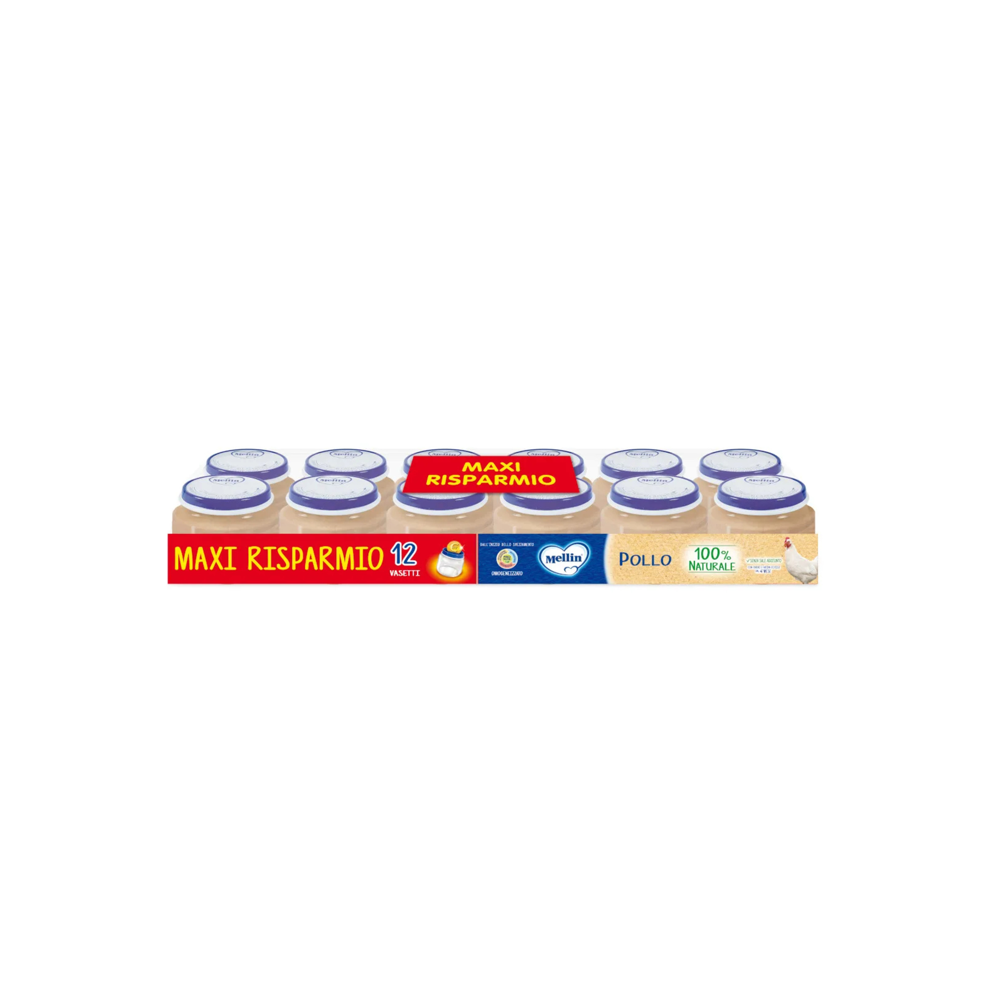 Mellin omogeneizzato pollo 12x80g dal 4 mese