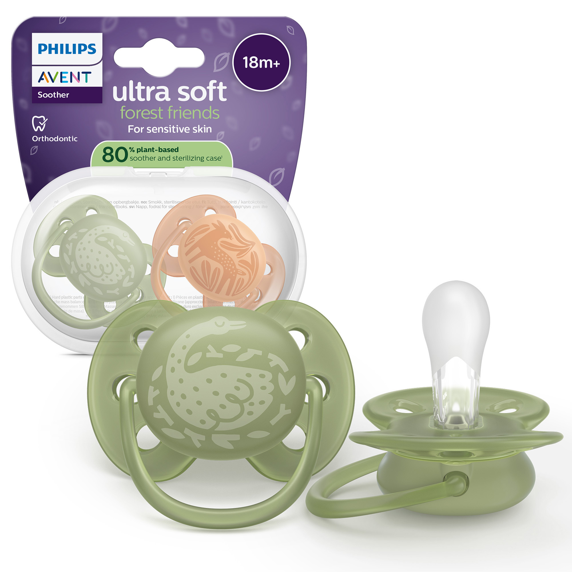 Philips Avent Ultra Soft Succhietti 18M+ Verde 2pz