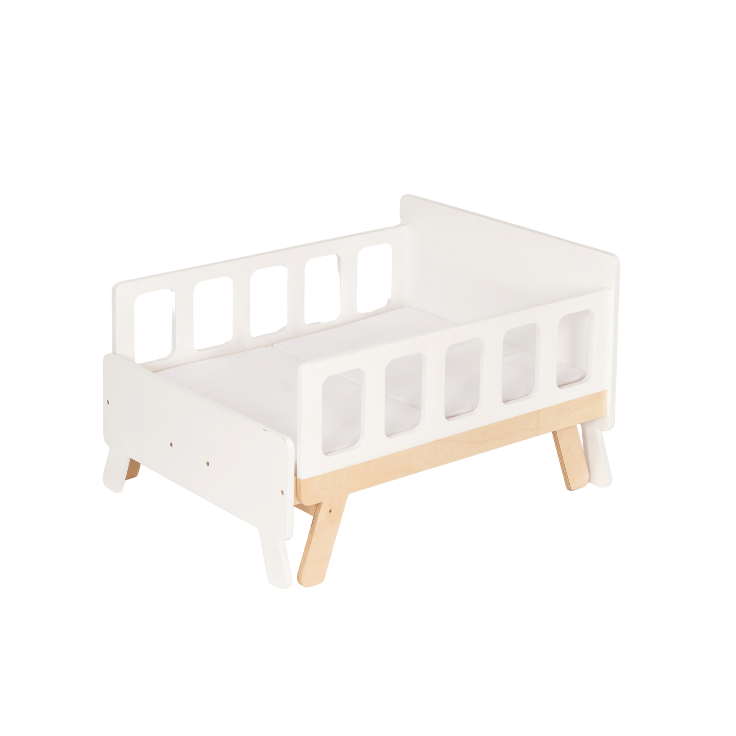 The Dida Crescente Letto Evolutivo Legno Naturale e Bianco