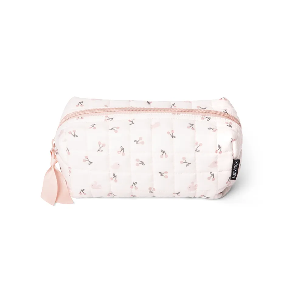 Suavinex Birdies trousse cosmetica rosa da viaggio