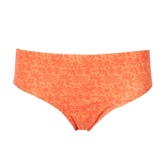 Bimbo Costume Slip Mare Arancio Stampato Elastico