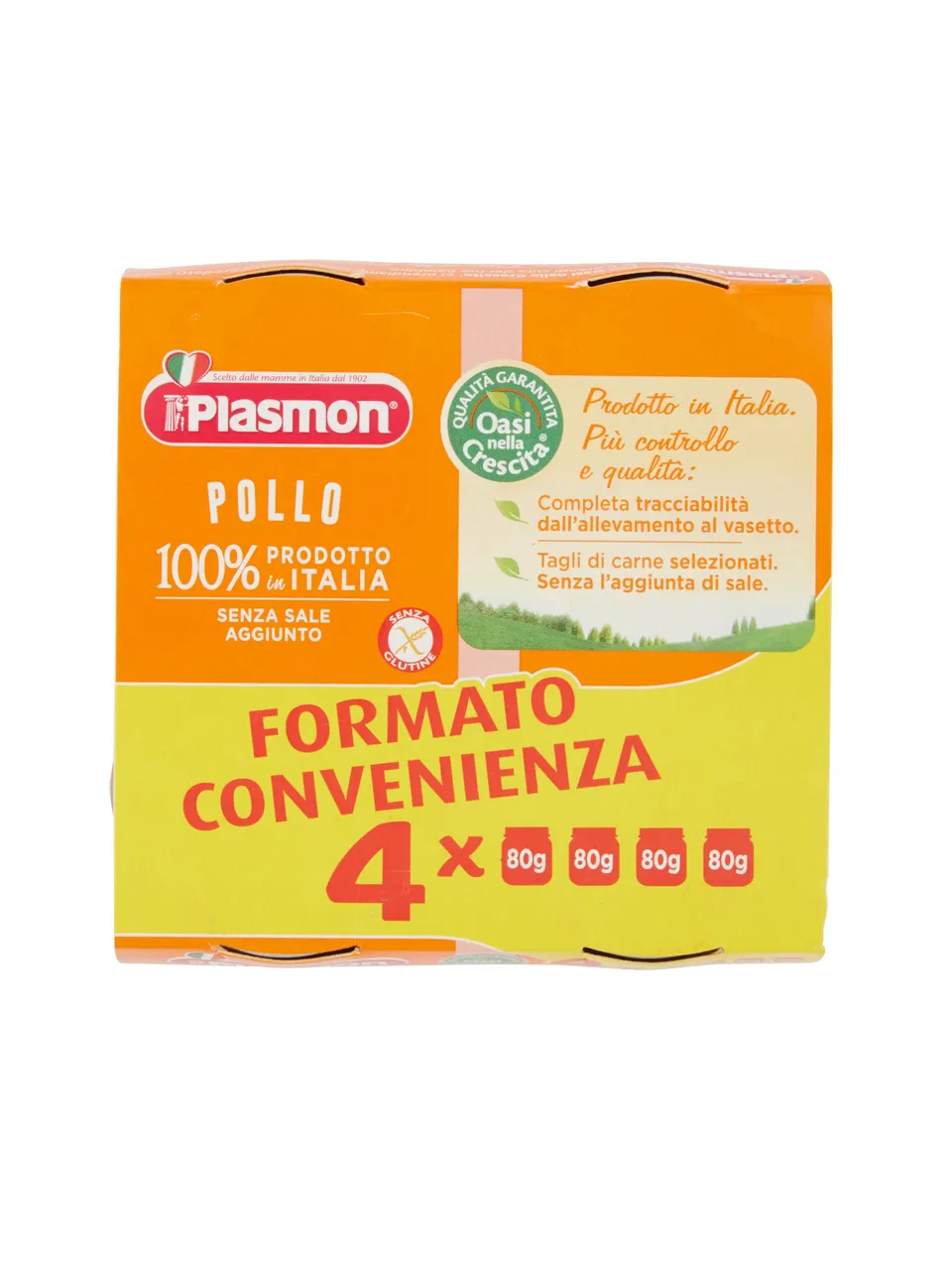 Plasmon Omogeneizzato Pollo omogeneizzato 4x80g 4 mesi