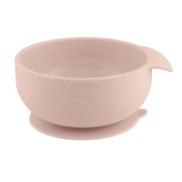 Chicco Ciotola Silicone Rosa 6M+ con Ventosa