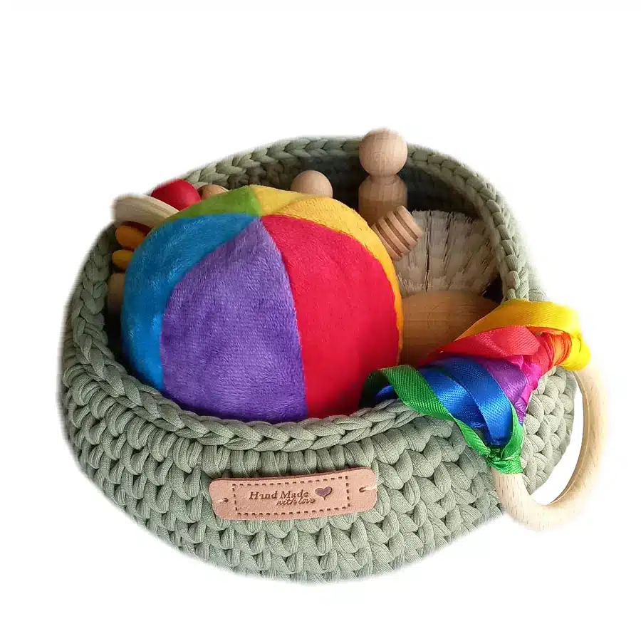 The Dida Montessori cestino tesori verde menta 12pz