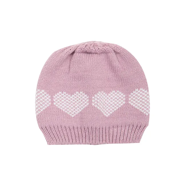 Toys Center Baby Cappello tricot bimba rosa a cuori