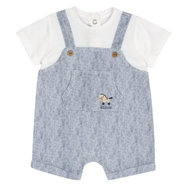 Pagliaccetto Chicco elegante neonato in cotone lavabile