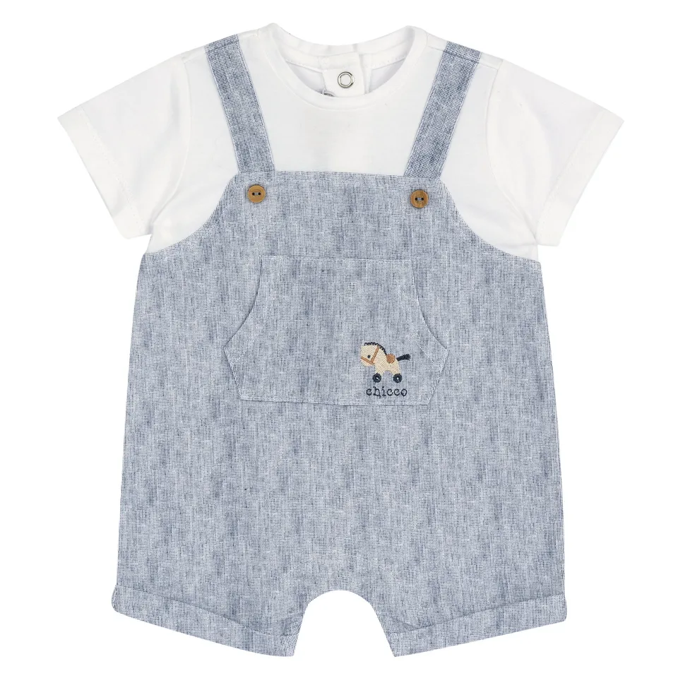 Pagliaccetto Chicco elegante neonato in cotone lavabile