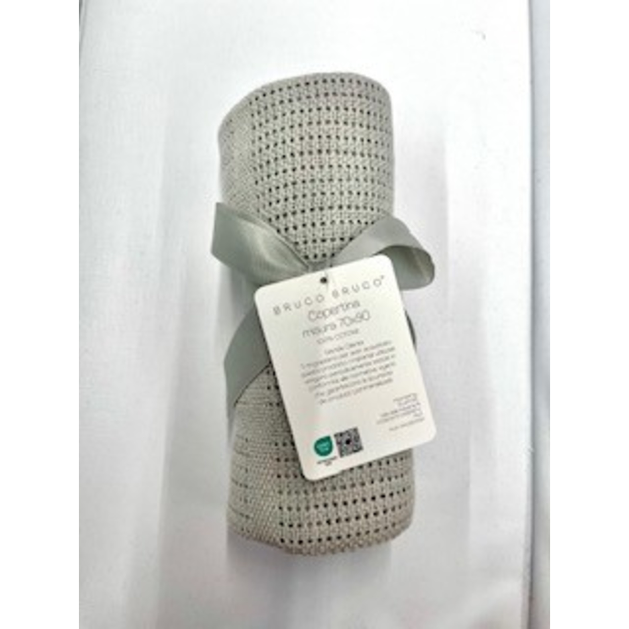 Ellepi coperta maglia 70x90 verde morbida