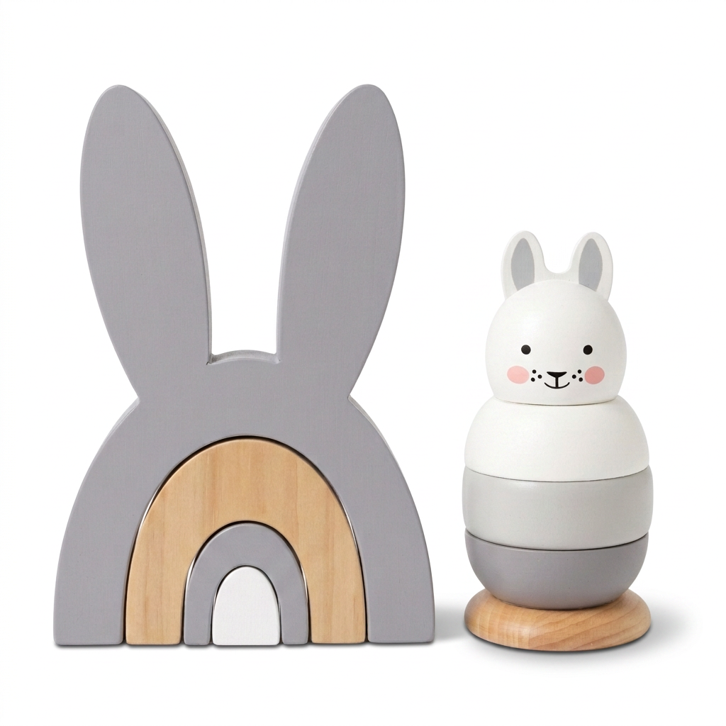 Rosa & Bo Bo Bunny Stacking Duo impilabile 2 pezzi