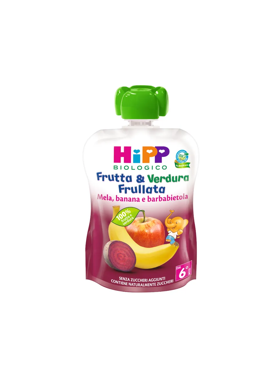 HiPP Frutta e Verdura pouch mela banana barbabietola 90 g bio
