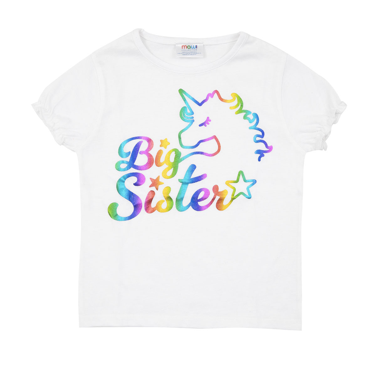 Big Sister t-shirt bambina jersey cotone maniche a palloncino