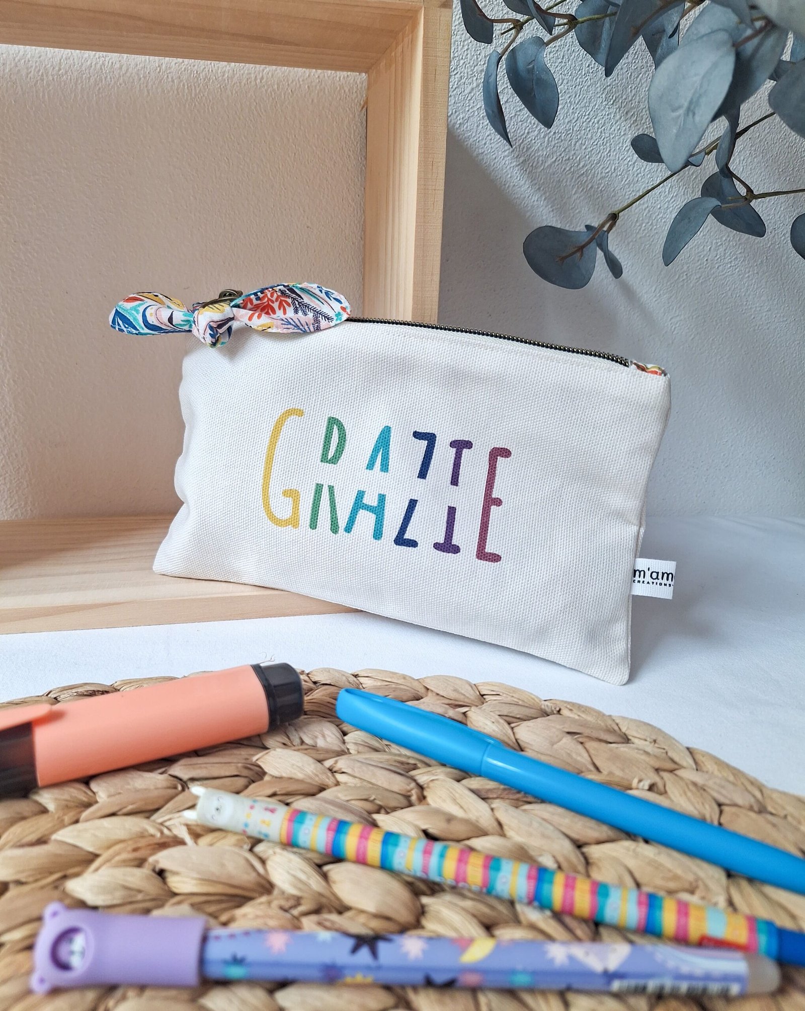 M'Amélie Creations Pochette Grazie Personalizzabile Cotone Maestre