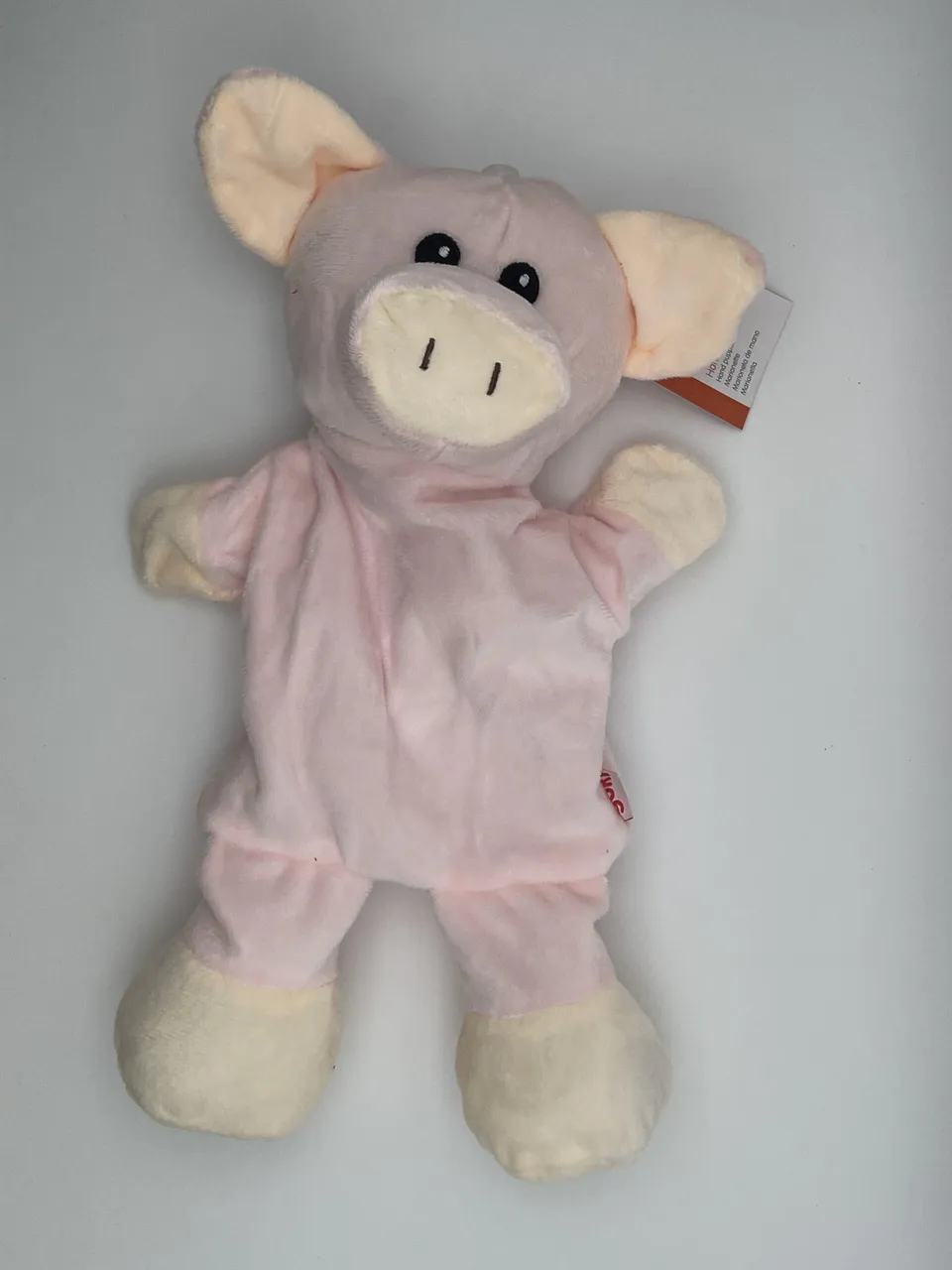 The Dida burattino maiale in stoffa 32 cm mano