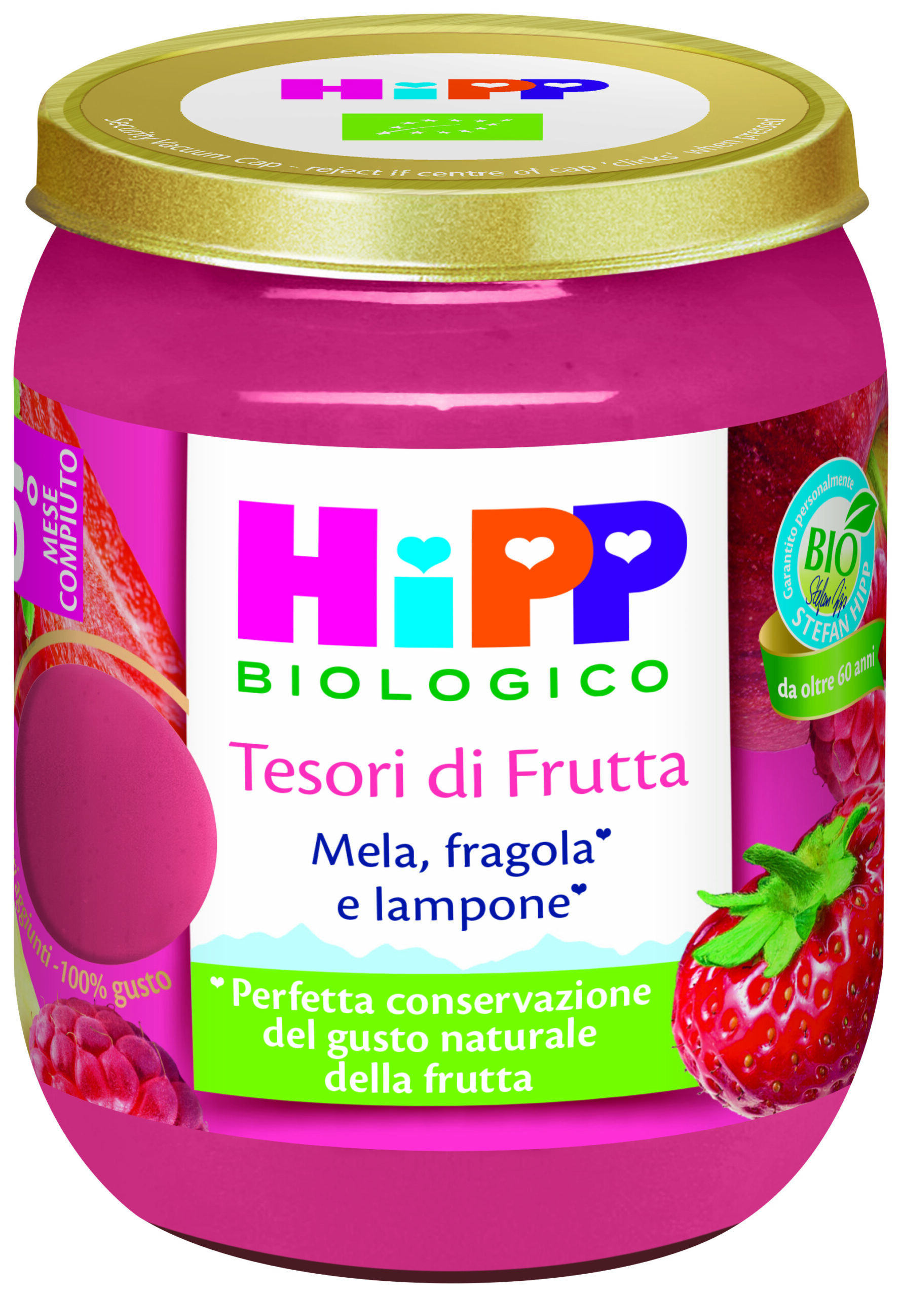 HiPP Tesori di Frutta omogeneizzato mela fragola lampone